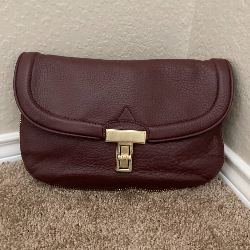 Pour La Victoire Brown Clutch